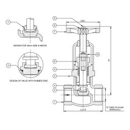 Leader IS 014 Gun Metal D Globe Valve 15 mm Class - 1 image 2