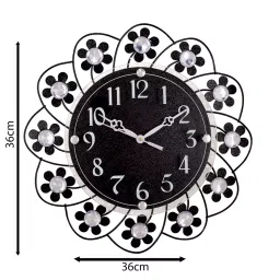 eCraftIndia DWCVIC306BL Premium Diamond Series Analog Wall Clock image 2