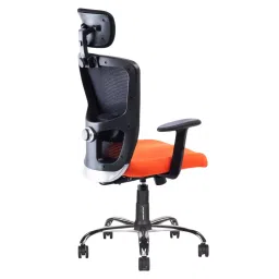 HUMAN METHOD VIBE PRO Series Premium Office & Study Chair Ergonomic Breathable Mesh High Back Black & Orange, HMVS01-PR03-image-42