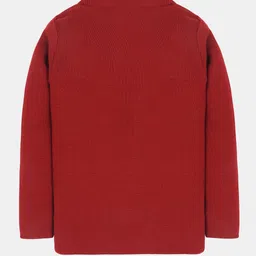 RVK Unisex Maroon Solid Sweater image 2