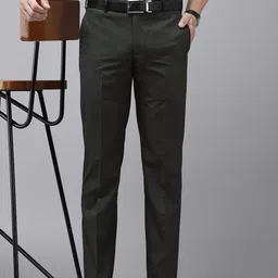 Park Avenue Men Checked Formal Trousers-picture-45