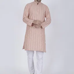 JASHNA Men Regular Kurta with Pyjamas-picture-30