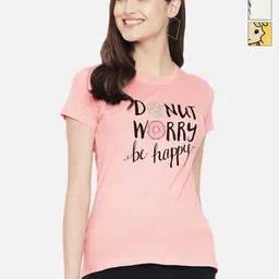 Dreambe Women Pack Of 3 Graphic Printed Round Neck Cotton T-shirts-picture-13