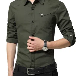 StyleCast Men Spread Collar Slim Fit Casual Shirt-picture-27