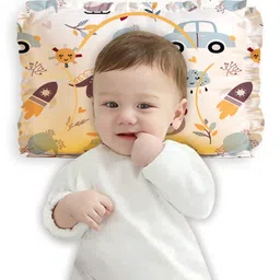 devico Novo Baby Head Shaping Mustard Seeds Rai Pillow Cotton -Yellow image 2
