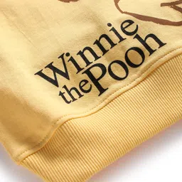 Babyoye Disney Terry Knit Full Sleeves Sweatshirt with Front & Back Winnie The Pooh Graphics - Yellow image 3