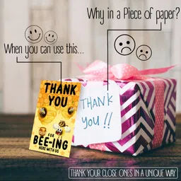 Zyozi Honey Bee Thank You for Beeing Here With Us Tags for Birthday - Pack of 50 image 4