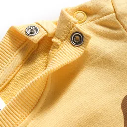 Babyoye Disney Terry Knit Full Sleeves Sweatshirt with Front & Back Winnie The Pooh Graphics - Yellow image 4