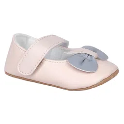 Baby Moo Bow Applique Ballerinas - Cream image 5