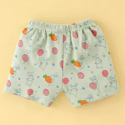 Tango Interlock Sleeveless Bunny Print Night Suit - Green image 5