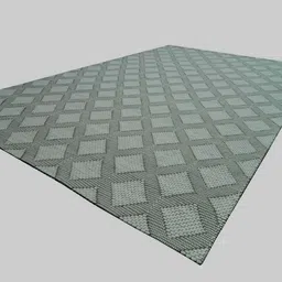 MRIC White Geometric Handmade Woollen Carpet image 3
