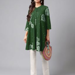 Janasya Mandarin Collar Printed Tunic-picture-35