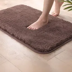 RJVT Brown Microfibre 1400 GSM Bath Rugs-image-82