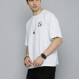 R.Code by The Roadster Life Co. Pack Of 2 Men Round Neck Short Sleeves Oversized T Shirts image 2