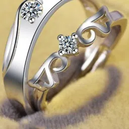 Ringzinnie Set Of 2 Stone-Studded Couple Adjustable Finger Ring-picture-34