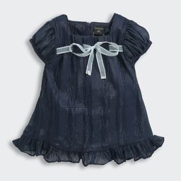 Tiny Girl Self Design Embellished Pleated Puff Sleeve Tiered Top-picture-18
