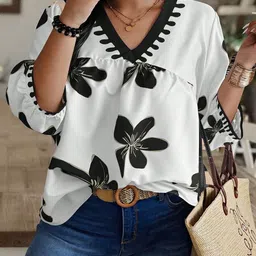 ANUTTARA FASHIONS Women Floral Printed Ruffles Top-picture-21