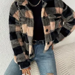 Oh Rare Women Checked fwd Jacket image 2