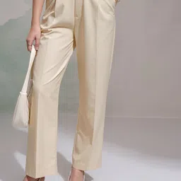 Tokyo Talkies Women Pleated Trousers-image-89