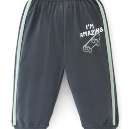 Tango Single Jersey Knit Full Length Lounge Pant with Text Print - Magnet Grey-picture-28
