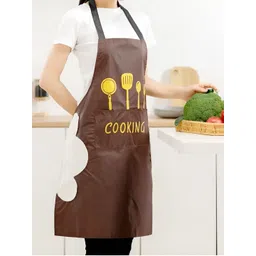 NFI essentials Unisex Brown Printed Waterproof Aprons image 3