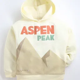 Cherry Crumble By Nitt Hyman Fleece Full Sleeves Aspen Peak Hoodie - Beige image 4