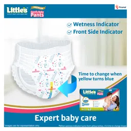 Little's Baby Diapers S Size (Small) Pants Style | 4-8 kg | 84 Count - Pack of 2 | CottonSoft Baby Diaper with Leakage Guard, Wetness Indicator & 12 Hours Absorption image 4