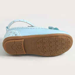 Cute Walk by Babyhug Buckled Closure Bellies With Bow Applique- Sky Blue image 5