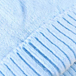 Babyhug Woollen Knitted Caps with Applique & Pom Pom - Blue image 5