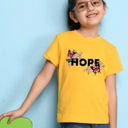 NUSYL Girls Graphic Printed Round Neck Cotton T-shirt-image-35