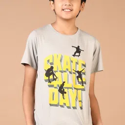 V-Mart Boys Typography Printed Round Neck Cotton T-shirt-picture-33