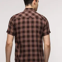 Crocodile Comfort Buffalo Checked Button Down Collar Casual Shirt image 4