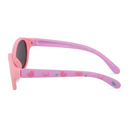 DukieKooky Unisex Kids Grey Lens & Pink Oval Sunglasses with image 5