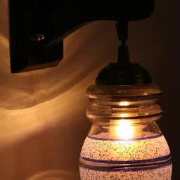 SOMIL Blue Glass Cylinder Printed Wall Lamps-picture-32