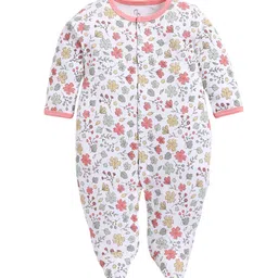BABY GO Pack Of 2 Printed Round Neck Sleepsuits image 3