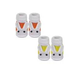 NESKA MODA Kids Set of 2 Rabbit Face Cotton Booties image 5