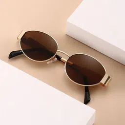 IFLASH Unisex Oval Sunglasses with UV Protected Lens image 5