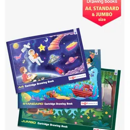 Target Publication A4 Standard & Jumbo Size Drawing Book Set of 3 - 36 Pages each-image-92