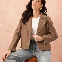 all about you Notched Lapel Collar Crop Tailored Jacket-picture-37