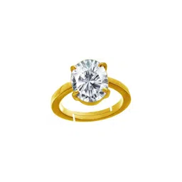 elitemart Unisex Gold-Plated Brass Zircon Finger Ring-image-38