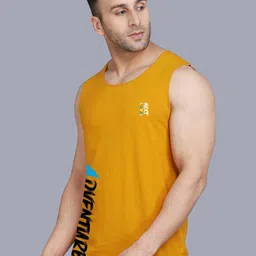 SLOWLORIS Pack Of 2 Printed Gym Vests VSL26 CMB(CHS BLACKGREY)(ADV MUSTARD) image 3