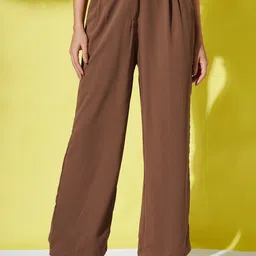 CORSICA Women Loose Fit High-Rise Pleated Trousers-picture-16