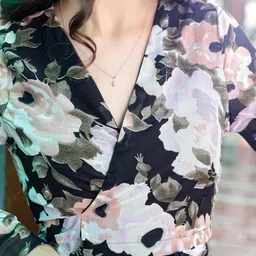 Sera Printed V Neck Top With Skirt Co-Ords image 2