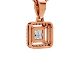 Sparkles 14KT Rose Gold Diamond Studded Pendant - 2.21 gm image 3
