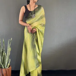 DIVASTRI Tie and Dye Poly Georgette Ready to Wear Saree image 2