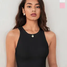 KERI PERRY Women Pack of 3 Vertical Stripes Round Neck Tank Crop Top-image-48