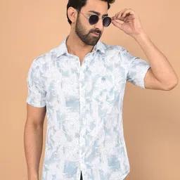 Crimsoune Club Men Classic Slim Fit Opaque Printed Casual Shirt-picture-27