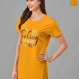 Christy World Women Pack Of 2 Printed Longline T-shirt-image-99