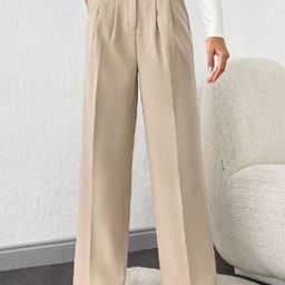 Next One Women Smart High-Rise Easy Wash Pleated Trousers-picture-18