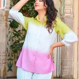 Moda Rapido Ombre Printed Shirt With Trouser image 3